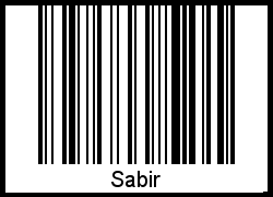 Der Voname Sabir als Barcode und QR-Code