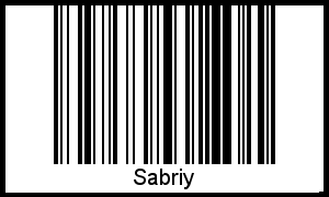Interpretation von Sabriy als Barcode