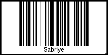 Barcode des Vornamen Sabriye