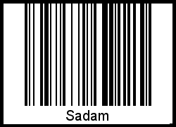 Interpretation von Sadam als Barcode