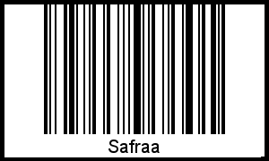 Safraa als Barcode und QR-Code