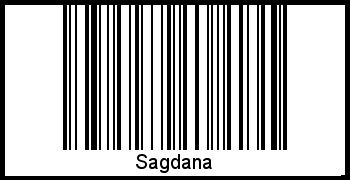 Der Voname Sagdana als Barcode und QR-Code