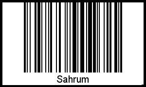 Interpretation von Sahrum als Barcode