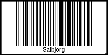 Der Voname Salbjorg als Barcode und QR-Code