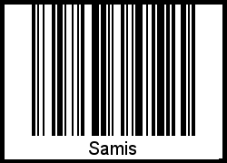 Barcode des Vornamen Samis