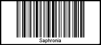 Barcode des Vornamen Saphronia