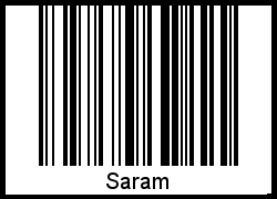 Der Voname Saram als Barcode und QR-Code