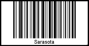 Der Voname Sarasota als Barcode und QR-Code