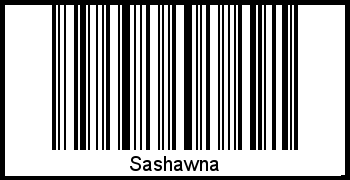 Barcode des Vornamen Sashawna