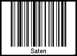 Der Voname Saten als Barcode und QR-Code