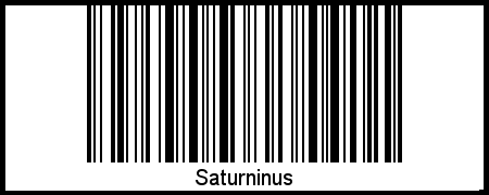 Der Voname Saturninus als Barcode und QR-Code