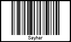 Interpretation von Sayhar als Barcode