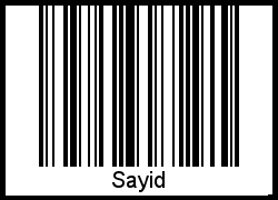 Barcode des Vornamen Sayid