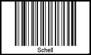 Barcode des Vornamen Schell