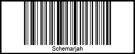 Barcode des Vornamen Schemarjah