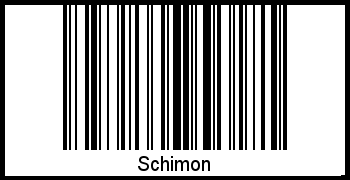 Barcode des Vornamen Schimon