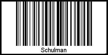 Barcode des Vornamen Schulman