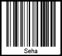 Barcode des Vornamen Seha