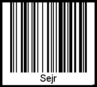 Barcode des Vornamen Sejr