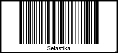 Barcode des Vornamen Selastika