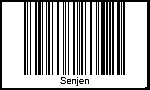 Senjen als Barcode und QR-Code