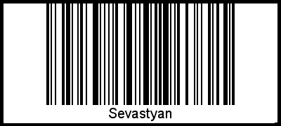 Barcode des Vornamen Sevastyan