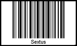 Der Voname Sextus als Barcode und QR-Code