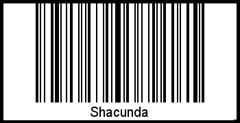 Der Voname Shacunda als Barcode und QR-Code