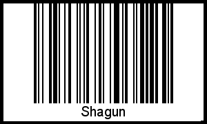 Barcode des Vornamen Shagun