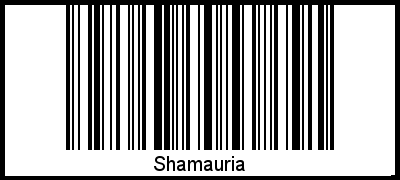 Barcode des Vornamen Shamauria