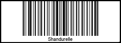 Der Voname Shandurelle als Barcode und QR-Code