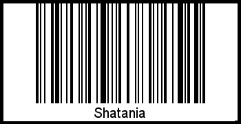 Shatania als Barcode und QR-Code