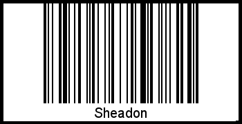 Barcode des Vornamen Sheadon