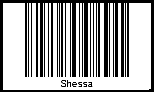 Barcode des Vornamen Shessa