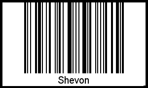 Barcode des Vornamen Shevon