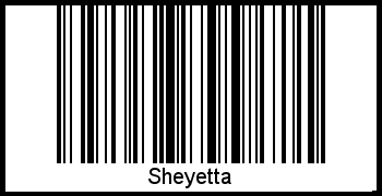 Sheyetta als Barcode und QR-Code