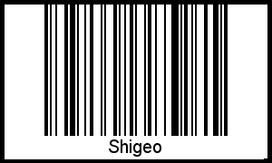 Shigeo als Barcode und QR-Code