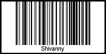 Barcode des Vornamen Shivanny