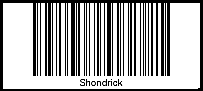 Interpretation von Shondrick als Barcode