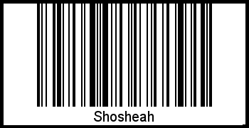 Barcode des Vornamen Shosheah