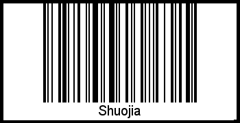 Der Voname Shuojia als Barcode und QR-Code