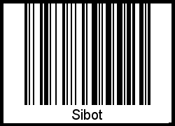 Barcode des Vornamen Sibot