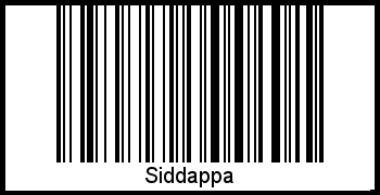 Barcode des Vornamen Siddappa