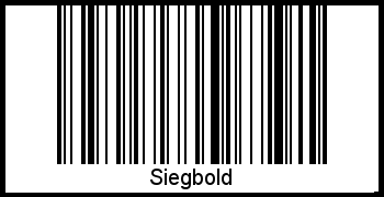 Barcode des Vornamen Siegbold