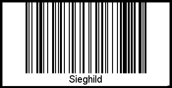 Sieghild als Barcode und QR-Code