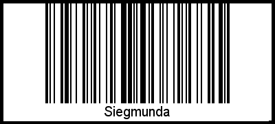 Siegmunda als Barcode und QR-Code