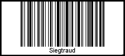 Der Voname Siegtraud als Barcode und QR-Code