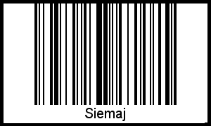 Siemaj als Barcode und QR-Code