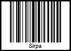 Interpretation von Sirpa als Barcode