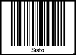 Sisto als Barcode und QR-Code